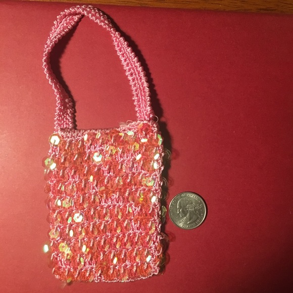 HP • pink sequin phone/card minipurse - Picture 4 of 4